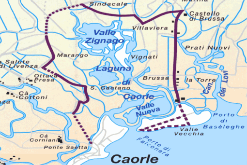 Itinerario - Caorle - Brussa - Valle Vecchia